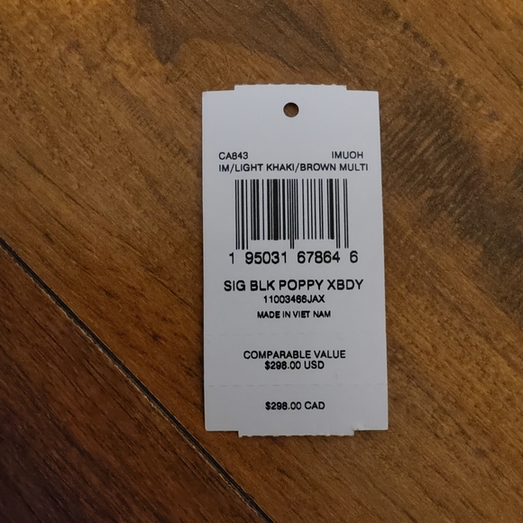 Coach Tan and Black Wristlet with Gold Chain - Picture 10 of 10